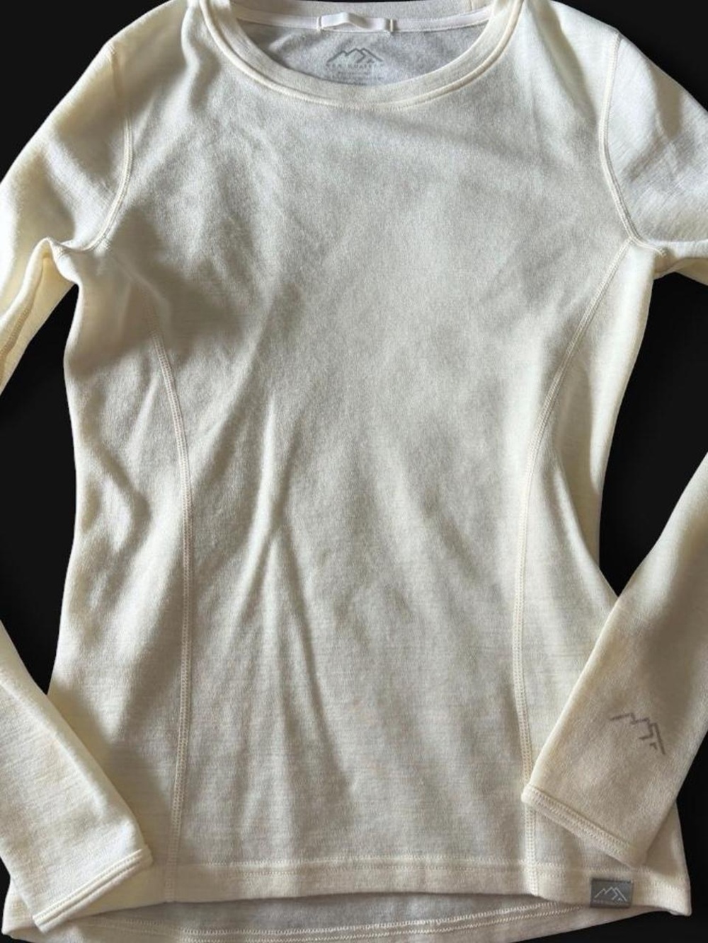 Merino Tech cream/white wool thermal long sleeves